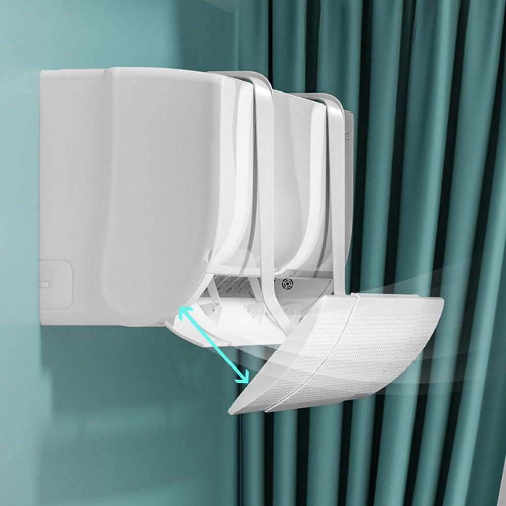 Deflettore Aria Condizionata Regolabile 90x27 Cm | Parabrezza Anti-Diretto Per Split A Parete | ABS Bianco