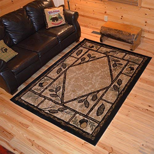 Tapete Rustic Lodge Wooded Pine Cone 2x3 miniatura 2