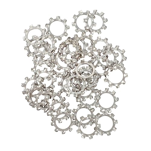 FUNOMOCYA 280pcs Serrated Lock Washers External Tooth Serrated Washer Set Stainless Steel Easy to Install Secure Locking Washers