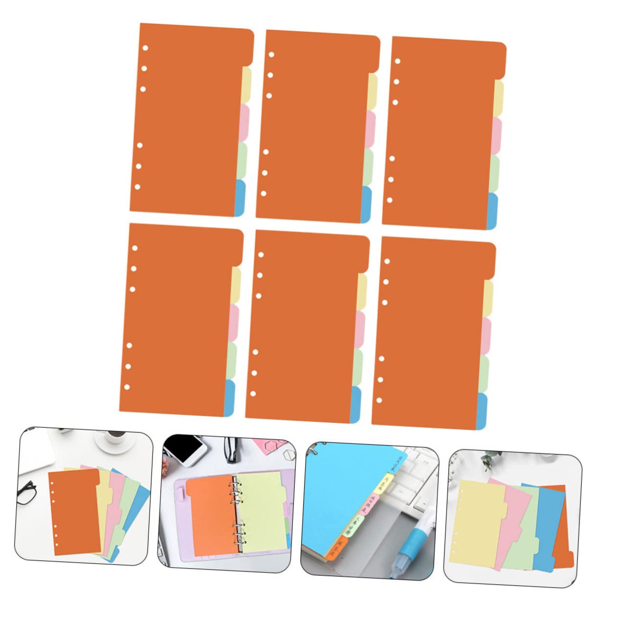 SHINEOFI 90pezzi Divisori Colorati Per Raccoglitori Con Linguette Di Kit Per Scuola e Ufficio Per Organizzare Note e Documenti Con Stile