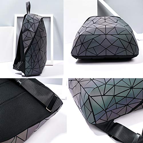 Geometric Backpack Holographic Luminous Backpacks Reflective Bag Luminesk Irredescent Rucksack Luminous No.2 #TOP7