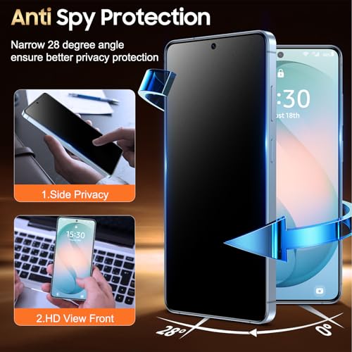 Image of UniqueMe 2 PACK for Samsung Galaxy S26 Plus Matte Privacy Screen Protector | Anti-Glare, Anti-Fingerprint, Fingerprint Unlocking, Easy Installation, Bubble-Free, 9H Hardness, Tempered Glass