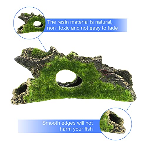Tronco Artificiale per Acquario, 2Pz Troncos Decorazione dell'acquario per Nascondere Pesce e Gamberetti, Decorazioni dell'albero dell'acquario Usa la Forma della Grotta e Tronco Artificiale in Resina - Image 5