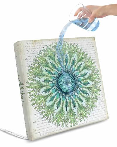 2 Pack Green Botanical Circle Waterproof Cushion Covers with Ties, Outdoor Patio Chaise Lounge Chair Seat Cushion Slip Covers Replacement(Only Cover) Abstract Art Vintage 24