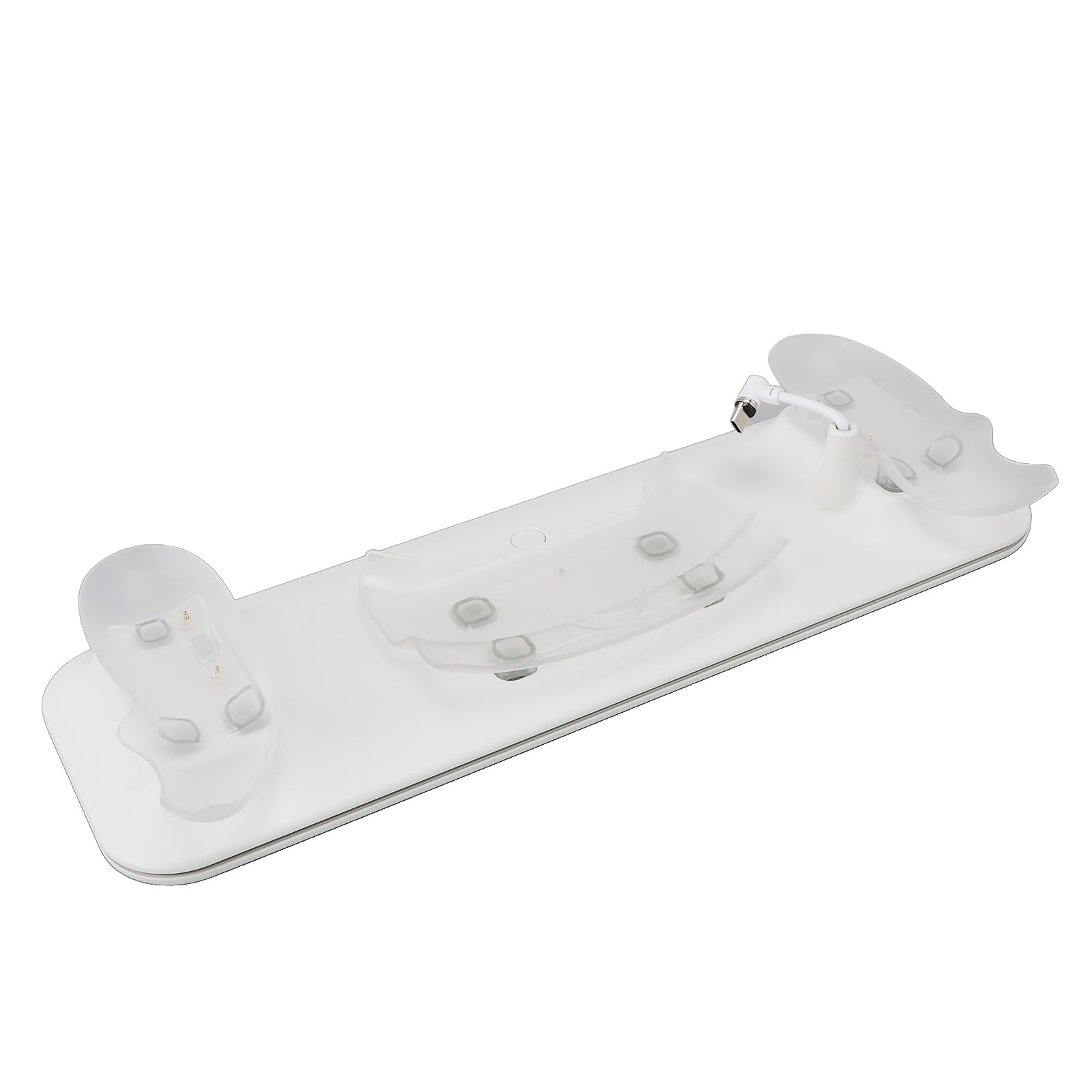 Asixxsix Dock di Ricarica per Visori VR, Caricabatterie per Controller VR con Durata Prolungata della Batteria Dal Design Magnetico, Stazione di Ricarica con Illuminazione RGB e Materiale ABS per