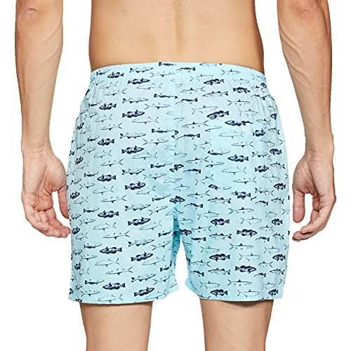 Image of Longies Pure Cotton Mens Boxers Pack of 3 Regular Shorts (LGBOXPO3V003 Aqua,Silver,Grey3361 S)