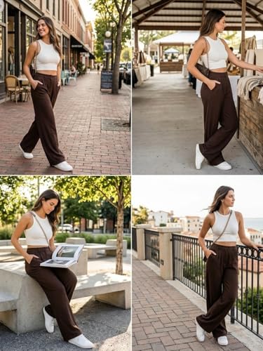 Image of GRECIILOOKS High Waist Polycotton Trousers for Women - Flared Parachute Pants with Side Pockets | Casual Travel Cargo Pants (Available in Plus Size and Value Pack)