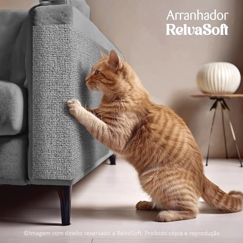 Arranhador Adesivo Premium Para Gatos- Sofá Cama Box 50x50cm (CINZA CLARO)