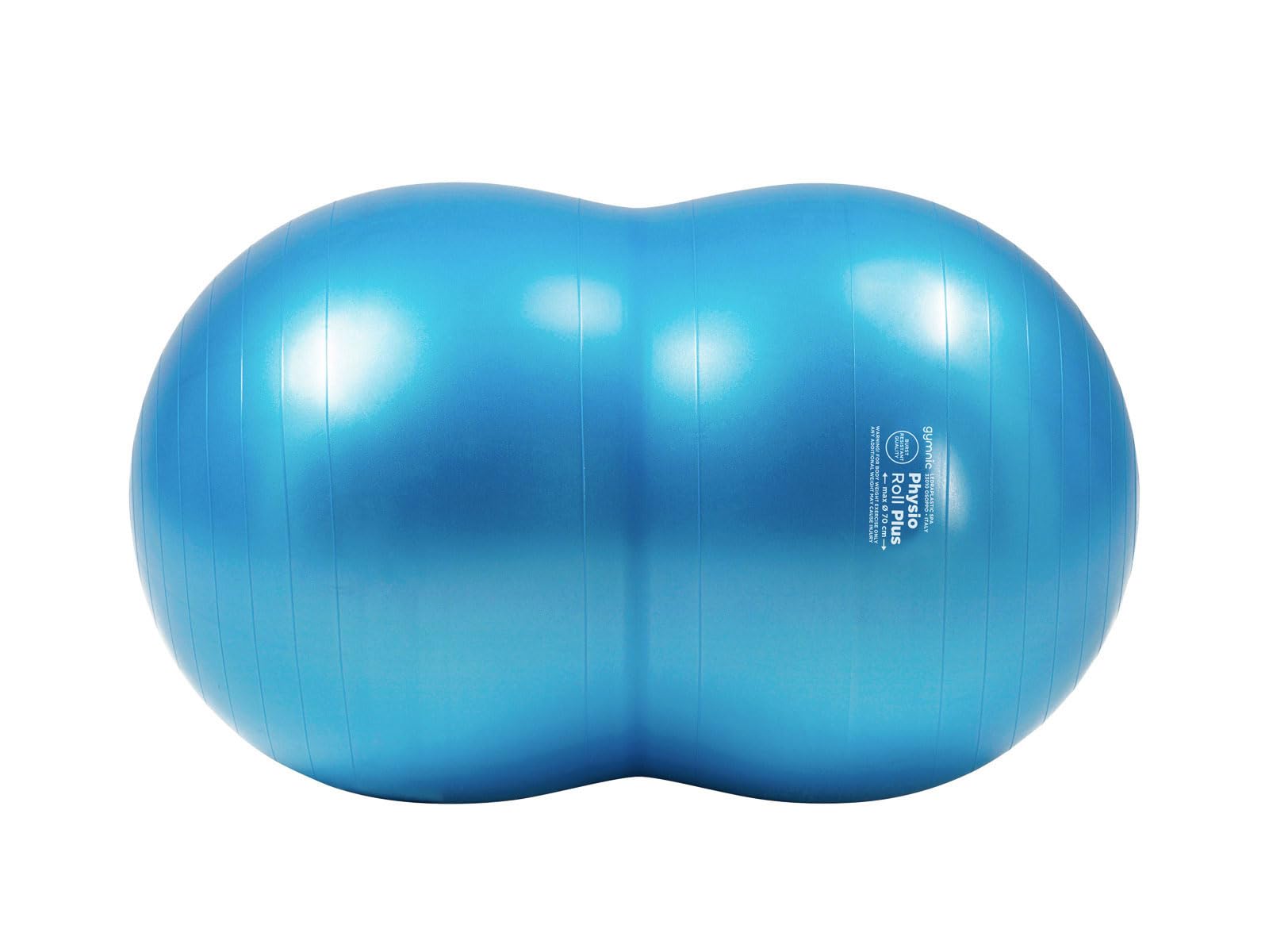 Gymnic Physio Roll Plus, Pelota Doble para Fisioterapia, con Sistema antiexplosión y Sistema BRQ, Ideal para Ejercicios de Equilibrio, coordinación y rehabilitación motora