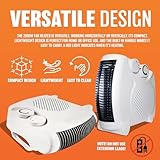 2000 Watts Electric Thermo Fan Heater - With 2 Heat Settings | For Home, Office, Bedroom | Thermostat, Auto Cut Off, Heat Protection - Energy Efficient Instant Space Heaters, Lightweight & Portable - Image 5