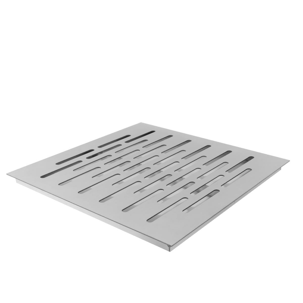 Ubric Edelstahl Bodenablaufabdeckung mit Rahmen 300 x 300 x 20mm Quadratisches rutschfestes Ablaufgitter Ablaufgitter für Küche Bad Garten im Freien