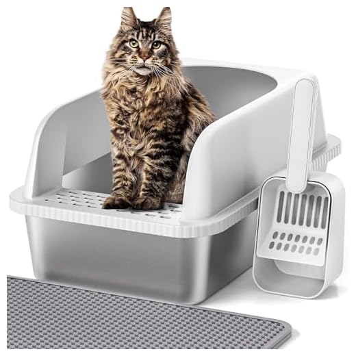 Henkelion XL Stainless Steel Cat Litter Box