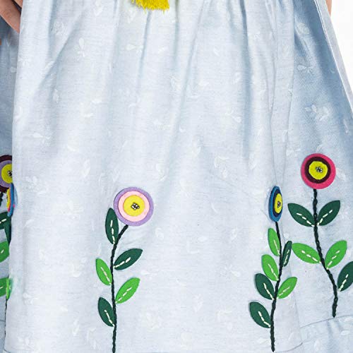 Image of Cotton Blend Kids Halter Neck A-Line Dress