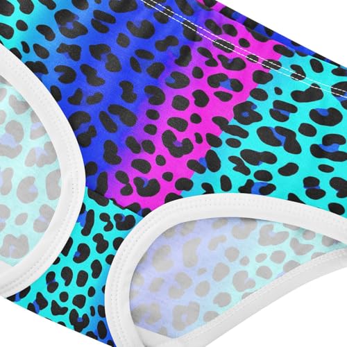 Joisal Cotton Toddlers Underwear Floral Leopard Print Black Spots Panties Little Girl Artistic Briefs Girls Undies 2t4