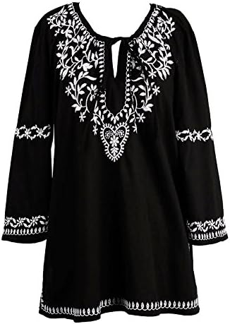 Plus Size Cover-Ups Embroidered Top/ Cover up