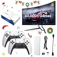 Saker 2026 New Retro Game Console: 4K HDMI TV Console, 40,000+ Classic Games Preloaded, Dual 2.4G Wireless Controllers, Plug & Play TV Game Device for Family Party & Multiplayer (64.0, GB)