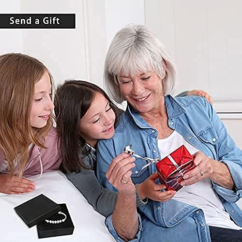 Jewelry Gift Box, 3.5x3.5inch Ring Necklaces Bracelets Gift Boxes Cardboard Jewelry Box Black Lidded Earrings Organizer Storage Case for Anniversaries, Birthday, Christmas, Thanksgiving,Valentine's