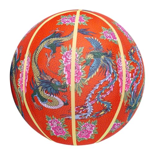 Wezalget Balón de baloncesto sin sonido para interiores, pelota de rebote silenciosa, pelota de baloncesto de Dragon Phoenix, baloncesto silencioso, tamaño 7/5, baloncesto silencioso