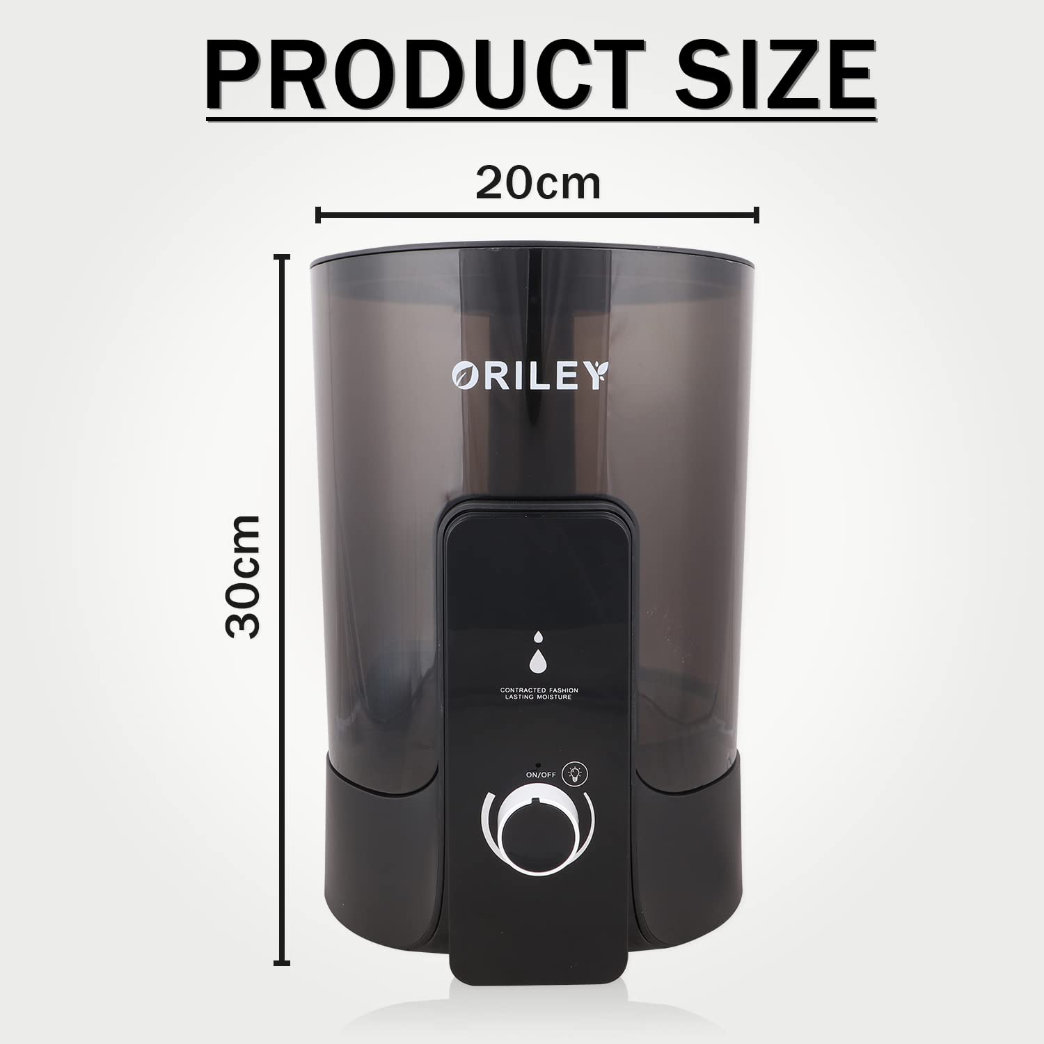 Oriley 2113 Ultrasonic Cool Mist Humidifier, Manual Air Purifier for Home, Office, Baby Bedroom, Adults, and Kids, Humidifier for Room Moisture, 5.5L, 22W, 1 Year Warranty (Black) 2