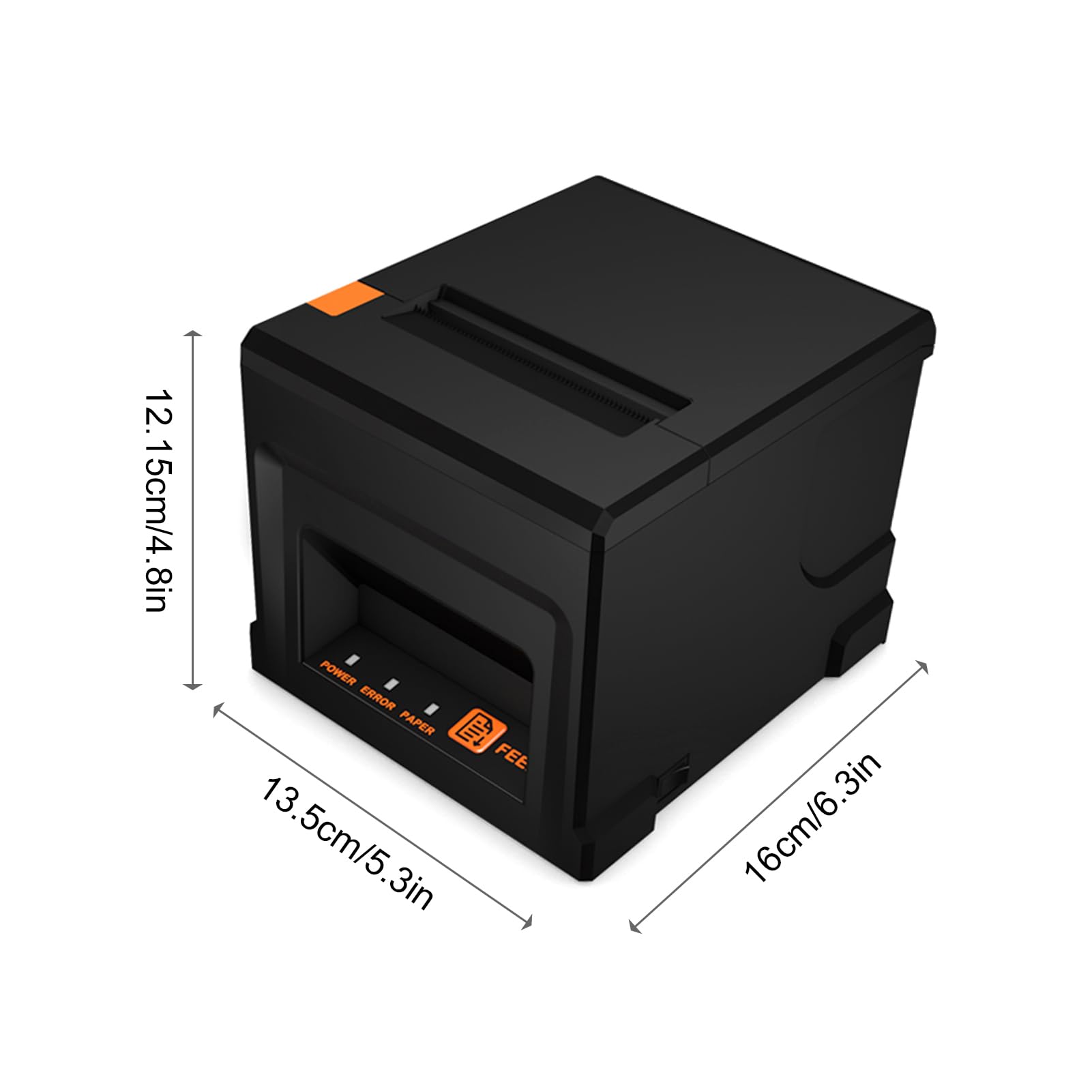 80-mm-USB-BT-Belegdrucker, POS-Drucker, mit Automatischer Schneidevorrichtung, Belegdrucker, Restaurantküchendrucker, Kompatibel mit Support ESC POS (EU-1)