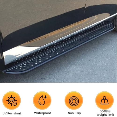 Estribos laterales para Acura RDX 2013-2018 aluminio negro miniatura 2