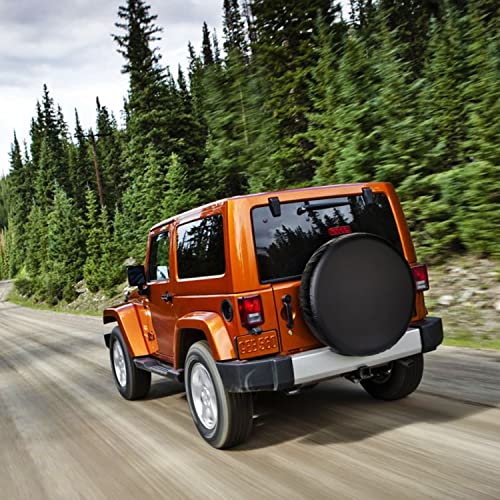 Leader Accessories Universal Spare Tire Cover for Jeep, Trailer, RV, Truck and All car Wheel (Black Premium, 24"-26")