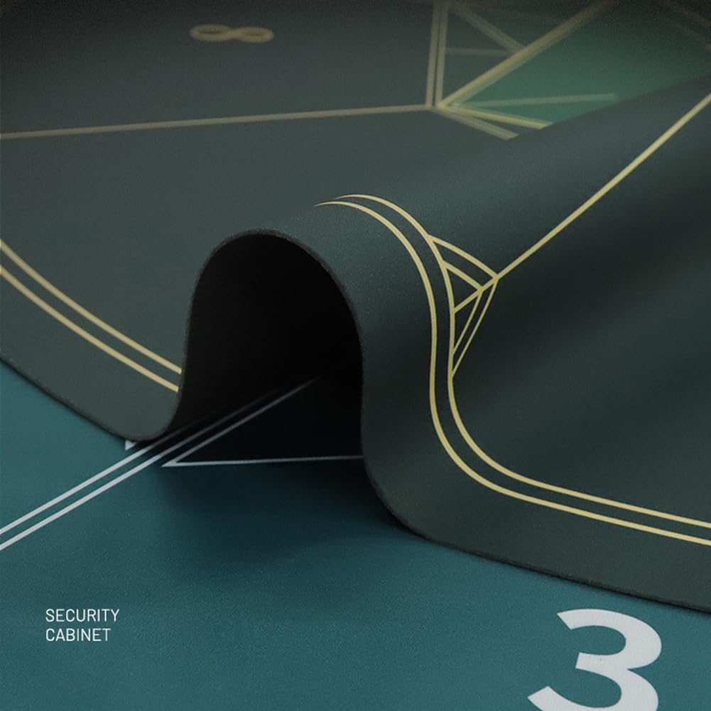 mata do gry w karty, Przenośny stół do pokera z torbą przenoszenia, mata układania gier dla 8 graczy na karty gry, pokerowe(1.2 x 1.2 M)
