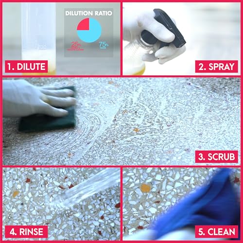 Image of GoTile Pro & GoMarb Pro Combo - Tile Cleaner + Marble & Granite Cleaner (500ml Each) | Highly Effective Concentrated Formula | Cleans & Restores Shine on Marble, Granite & Tiles | Made in India
