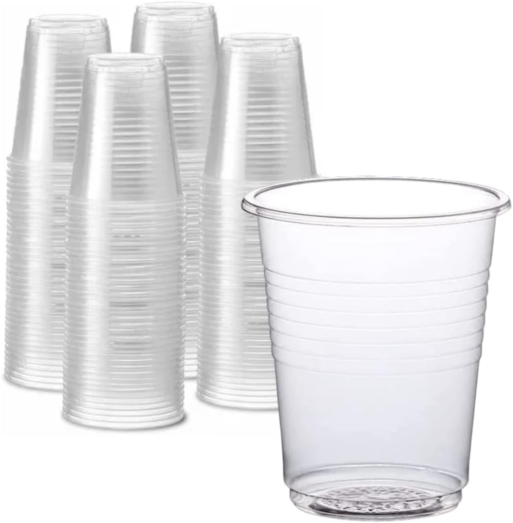 Pack Vasos Reutilizables de Plástico Polipropileno Transparentes - 330 ml - Ideal para Fiestas y Eventos (1000 Unidades)