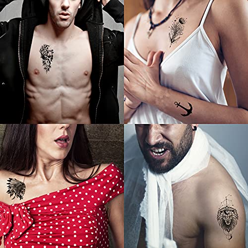 Hotoyannia 72 Sheets Tiny Temporary Tattoos Stickers, Fake Tattoos That Look Real And Last Long, Halloween Tattoos… - Image 8