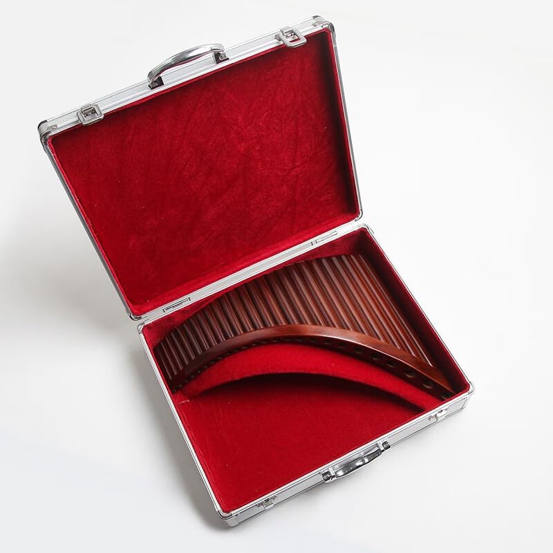 25 Pipes C Key Pan Flute Chinese Traditional Musical Instrument Pan Pipes Easy to Learn (Left Hand with Box)