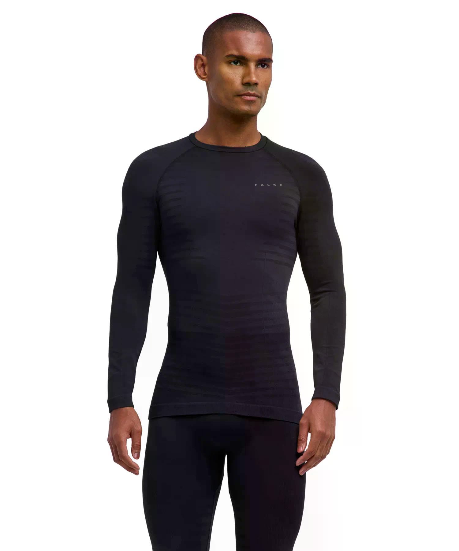 FALKE Maximum Warm Round Neck M L/S SH Hilo Funcional Secado Rápido Termo 1 Pieza Capa de Base Superior Hombre (Pack de 1)