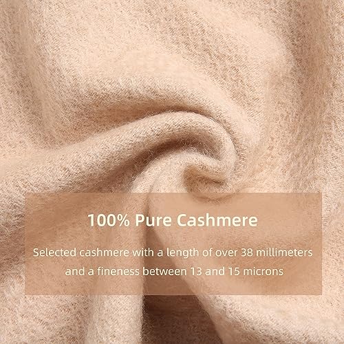 HOTDAY Cashmere Scarf - Winter Warmer With Double-sided Solid Color, Water Wave Pattern4
