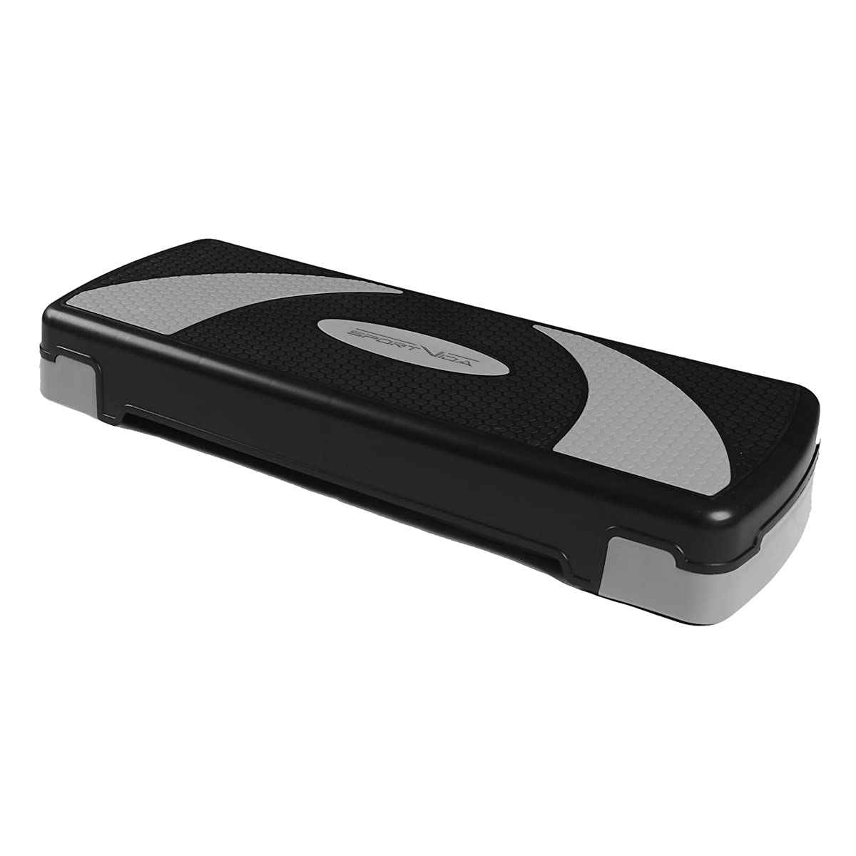 SportVida Stepper per aerobica – Stepper per allenamento a casa – Stepper Fitness – Attrezzi fitness per palestra – Step Bench regolabile in altezza – Molte varianti (grigio 3 altezze)