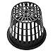 Oak Leaf Hydroponic Cups, 3 Inch Net Pots Cups with Self-Watering Capillary Water Wick (10m 32.8ft) for Hydroponics, Slotted Mesh, Black, 25 Packs