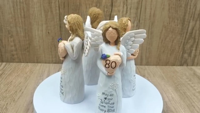 Figura decorativa 60 cumpleaños mujer pintada a mano miniatura 7