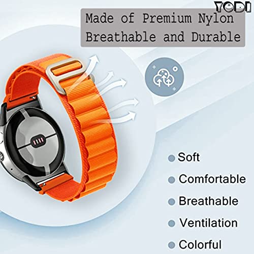 Image of YODI Nylon G-Hook Watch Strap Band for Redmi Watch 5 Lite Smartwatch Only Straps Accessories for Men and Women (ALPINE-ORANGE)