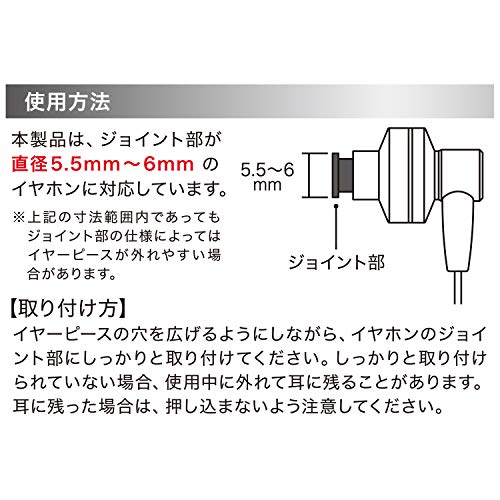 FSC 低反発 ウレタン製 イヤーピース ６個入り 丸型 球体 [ S/M/Lサイズ ]