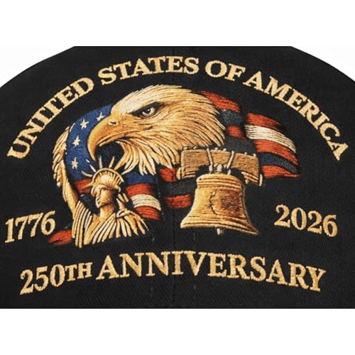 Image of USA Flag Hat American Flag Embroidered Patriotism On Display Comfortable Adjustable One Size Fits Most