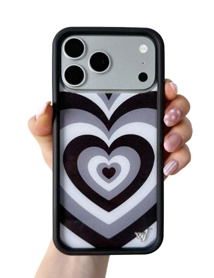 Image of Wildflower Cases - Compatible with iPhone 16 Pro Max | Protective Black Bumper, 6.5ft Drop Test Certified, Women Owned Small Business | Latte Love Midnight