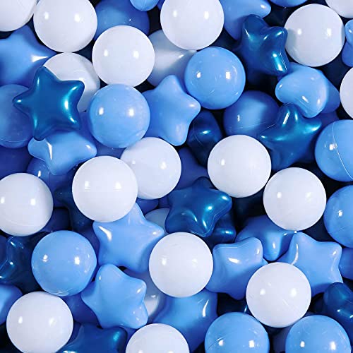 Image of Realhaha Ball Pit Balls 50 100 200 500, Star Shapes for Babies Kids Playpen Plastic Balls for Babies Ball Pool Puppy Playballs