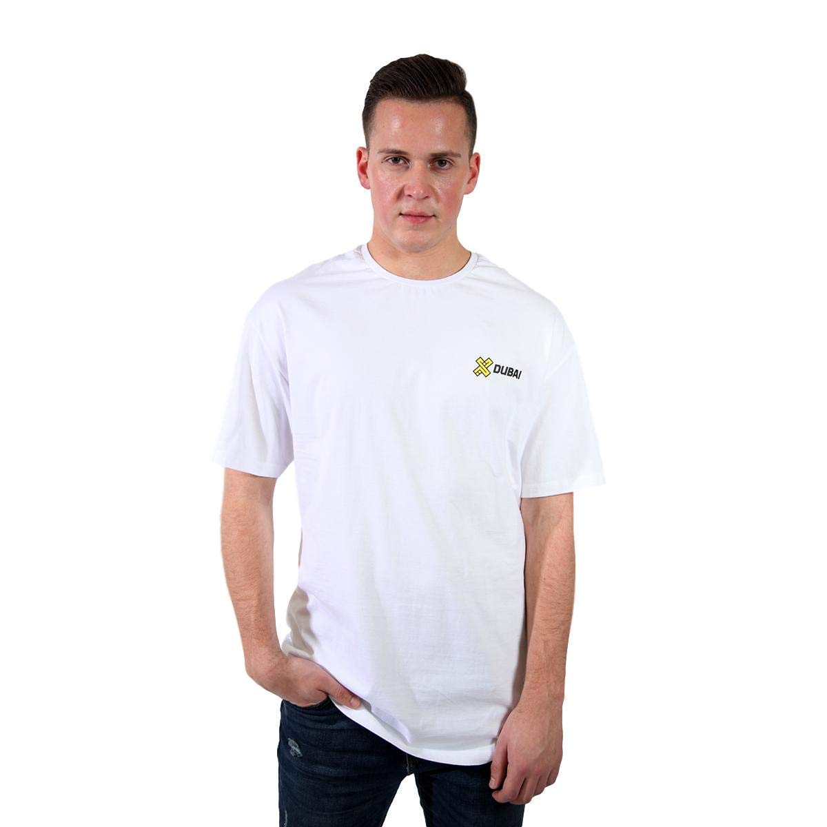 XDubaiLife Behind Bars Men's Cotton T-Shirt, White