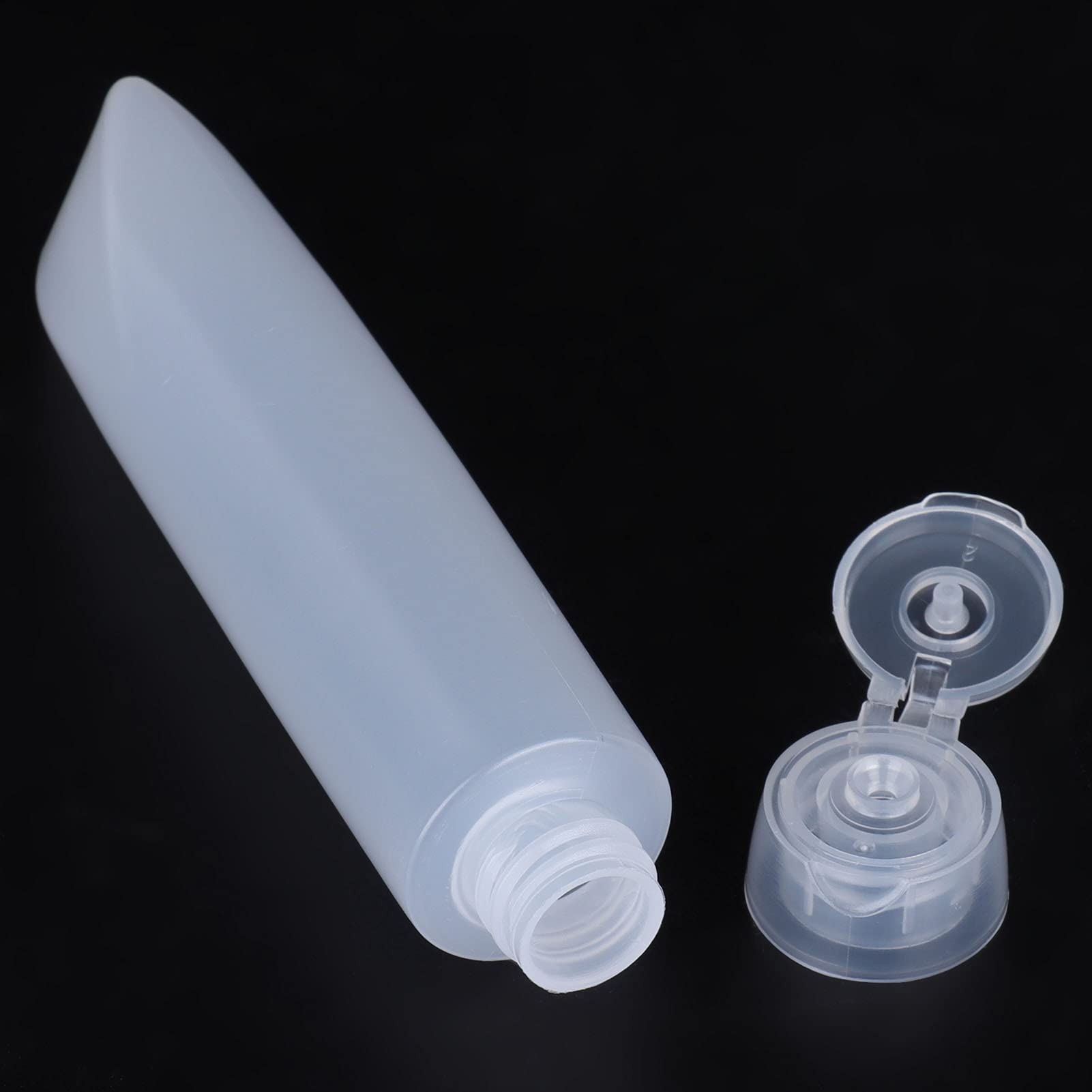 20 Stück Leere Quetschtuben, Nachfüllbare Kunststoff Quetsch Kosmetik Softtube Flaschen mit Klappdeckel, Reise Probenverpackung Aufbewahrung für Shampoo, Gesichtsreiniger (50ml)