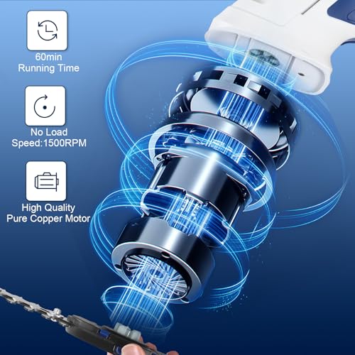 Tijeras Cortacésped y Arreglasetos 2 en 1, 7.2V Cortasetos Eléctricas con 2 Cuchillas, Ancho/Longitud de 10 cm/18 cm,Tijeras Cortacésped Inalámbricas para Arbustos, Césped, Herramienta para Jardín - imagen 7