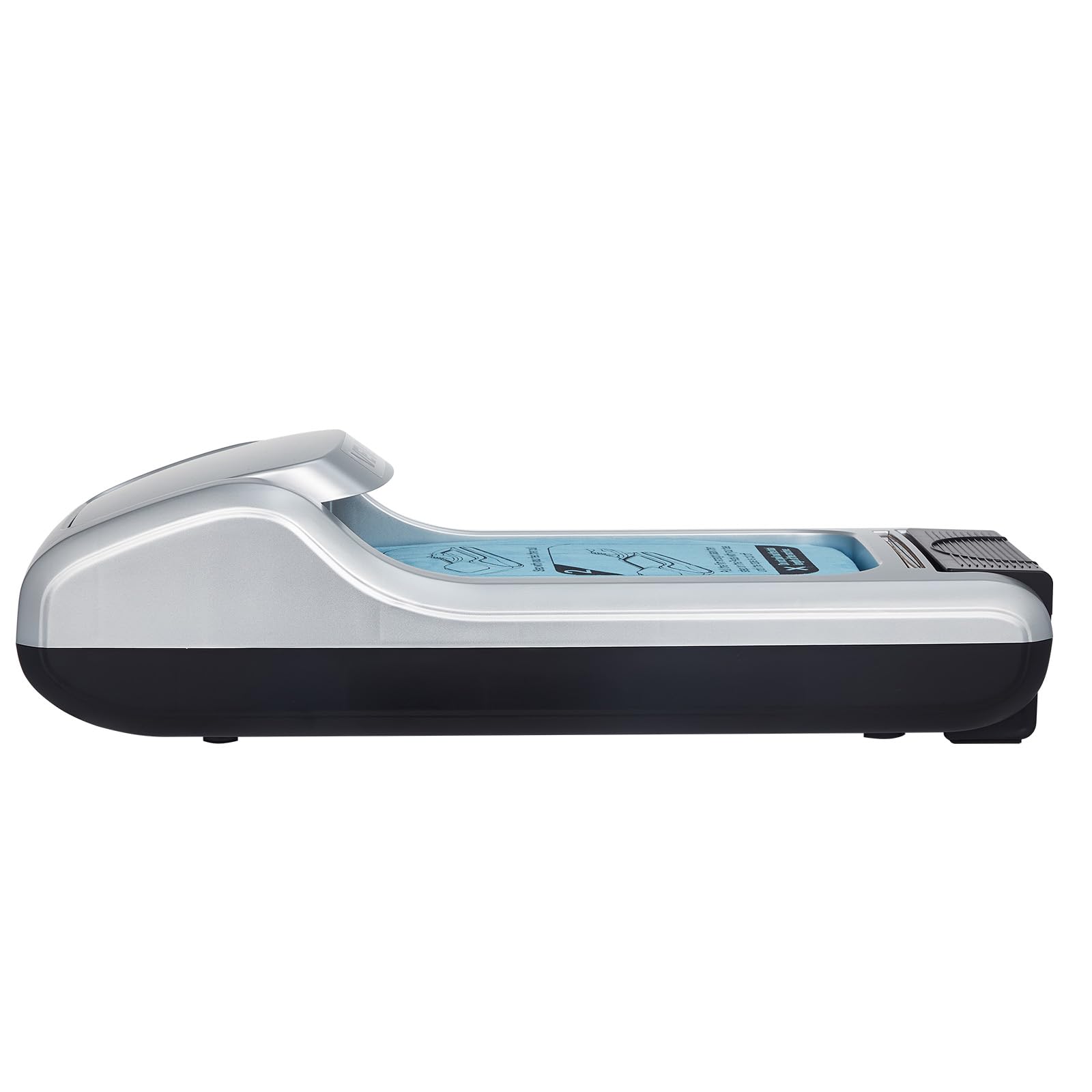 VEVOR Distributeur Automatique de Couvre-chaussures, avec 1 Rouleau de 600 Pièces Membranes Jetables Antidérapantes, Pointure Jusqu'à Taille US 11, pour Maison, Bureau, Labo, Usine, Hôpital, Argent