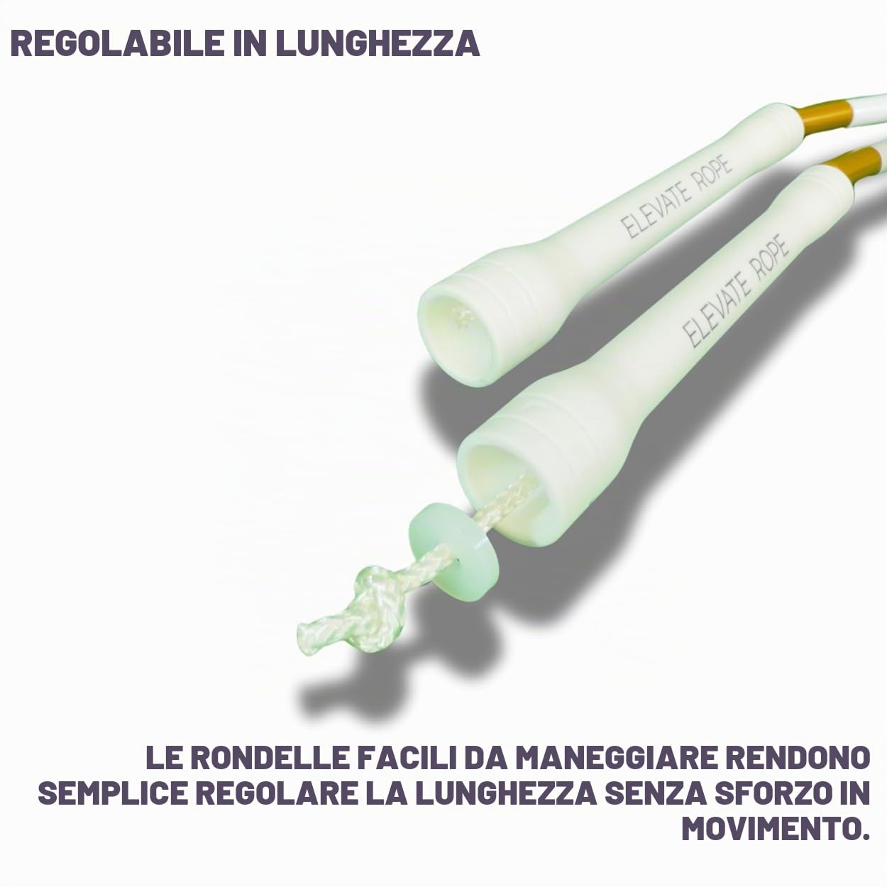 Elevate Rope Corda per saltare regolabile con perline, 3 m, con app per allenamento gratuita, ritmo e controllo per cardio, freestyle, footwork e principianti