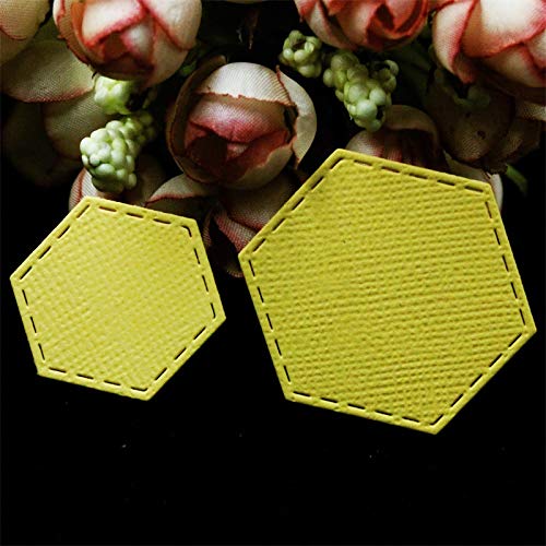 Pochoir Hexagone Métal GUMEI - Matrice De Découpe Pour Scrapbooking Et Cartes Fait Main