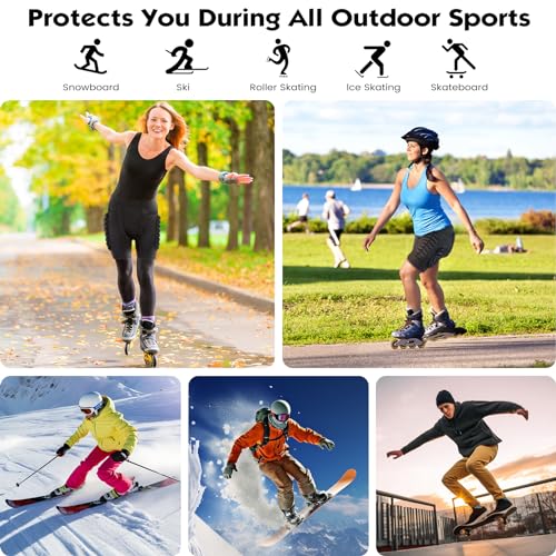 OHMOTOR 3D Padded Protective Shorts Hip Butt EVA Pad Short Pants Heavy Duty Protective Gear Guard Drop Resistance for Ski Skiing Skating Snowboard Cycling (Black, M) - Thumbnail 5