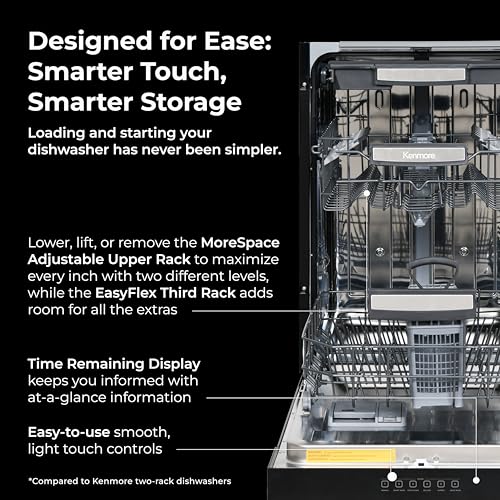Kenmore 18" Compact Built-In Dishwasher - Black - image 5
