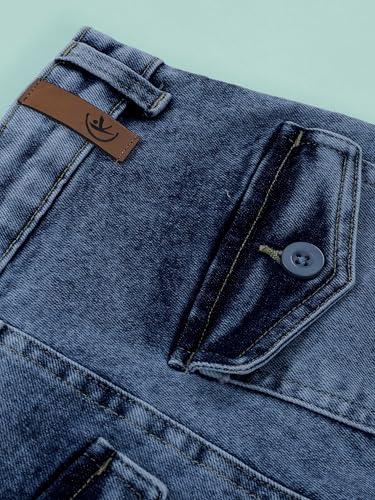 Image of KiddoPanti Boys Cargo Pants | 100% Cotton Twill | Comfortable Regular Fit | Elastic Waistband & Zip Fly | 6 Pocket Lower for Kids | Full-Length Casual Wear